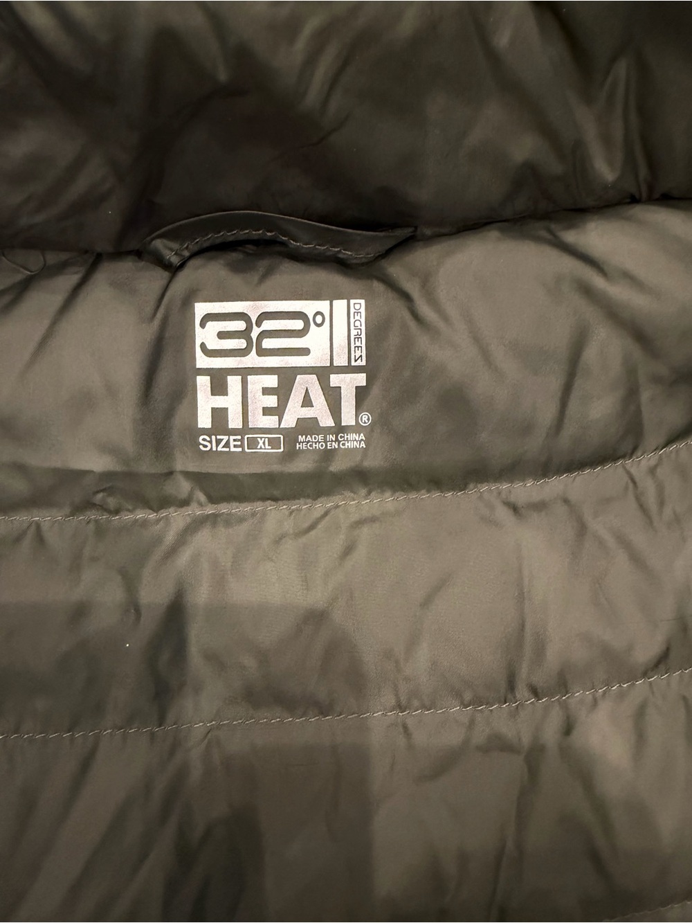 NWOT 32 Degrees Olive Green Quilted Lightweight Puffer Jacket - Picture 3 of 4
